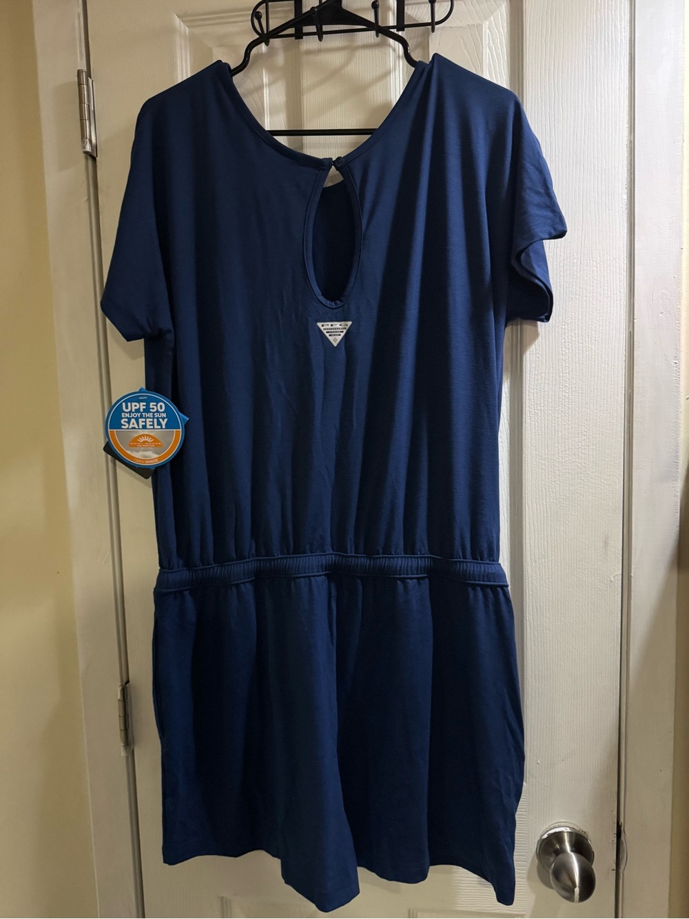 Columbia Navy Women’s One-Piece Romper with Drawstring Waist Size XL Nwt - Picture 7 of 9